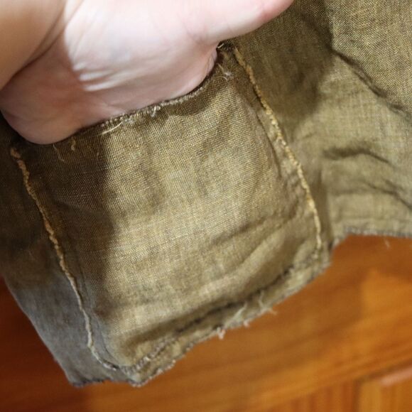 Ellen Tracy Vintage Brown Linen Button Down Boho Blouse 100% Linen 14 - Picture 10 of 12